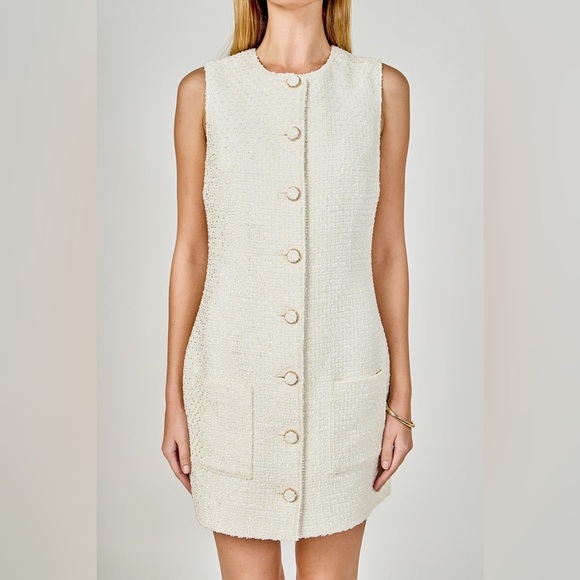 Endless Rose Dresses & Skirts - Endless Rose Sleeveless Tweed Mini Dress Size S
